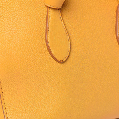 Celine Crisped Calfskin Small Tie Knot Tote Saffron 13 of 20