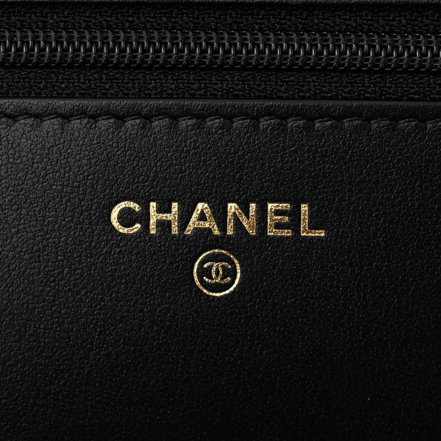 Caviar Quilted Pocket Clutch With Chain WOC Black
