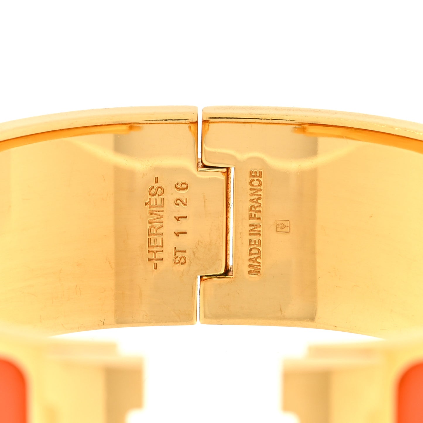 Enamel Wide Clic Clac H Bracelet Orange