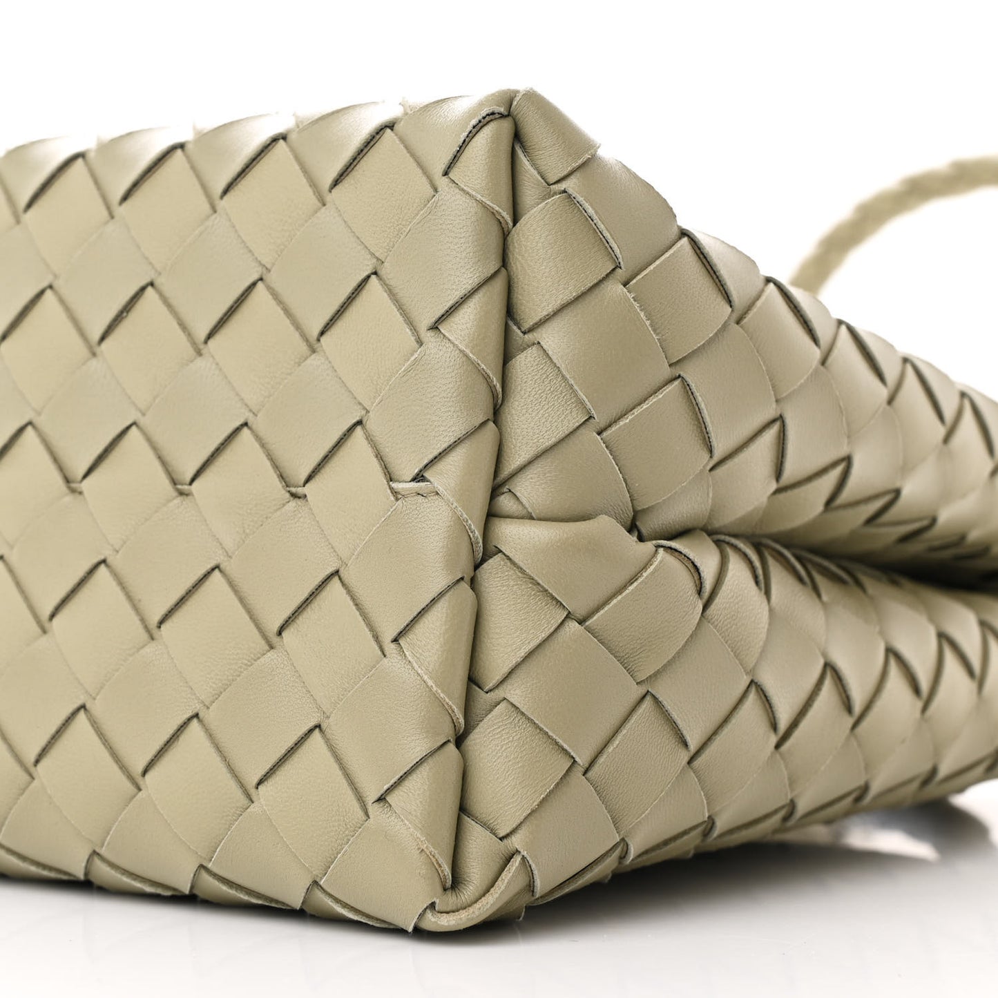 Nappa Intrecciato Medium Andiamo Shoulder Bag Travertine