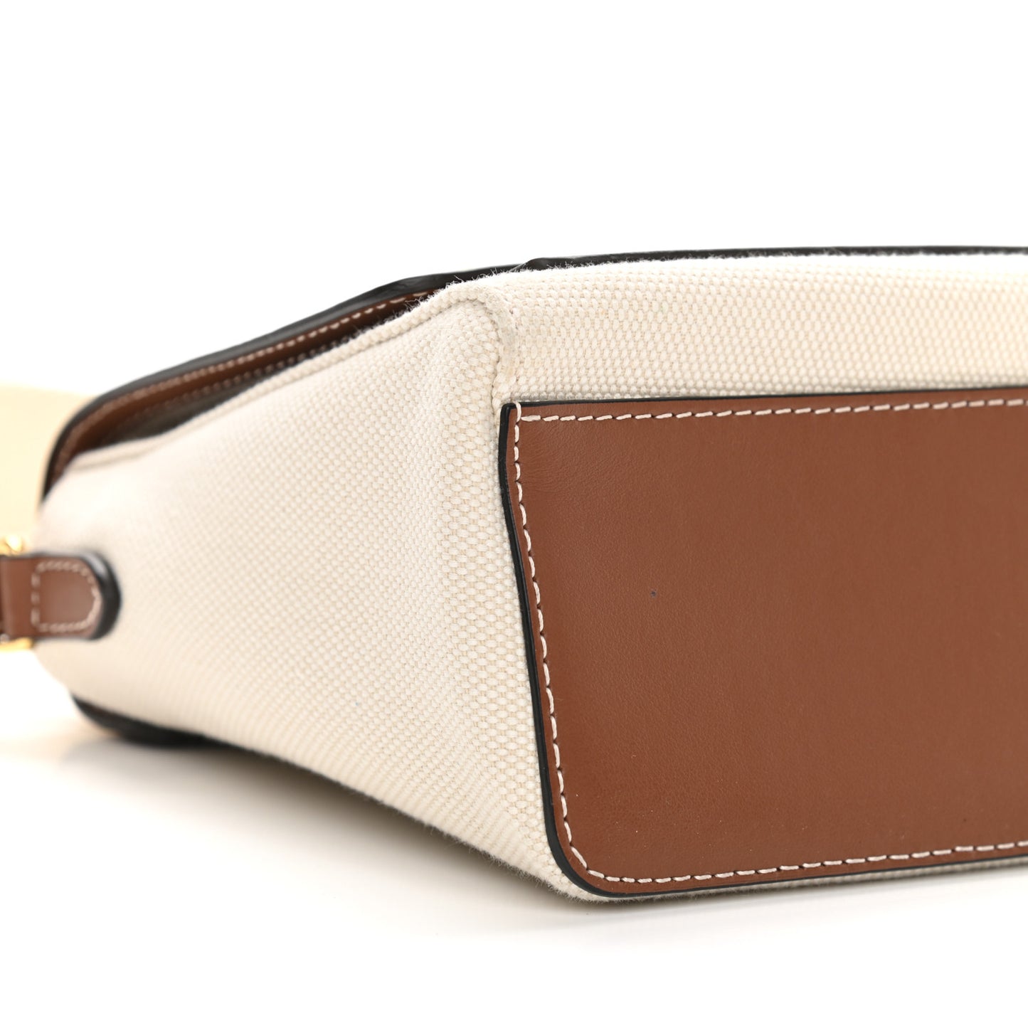 Canvas Horseferry Print Note Crossbody Bag Natural Tan