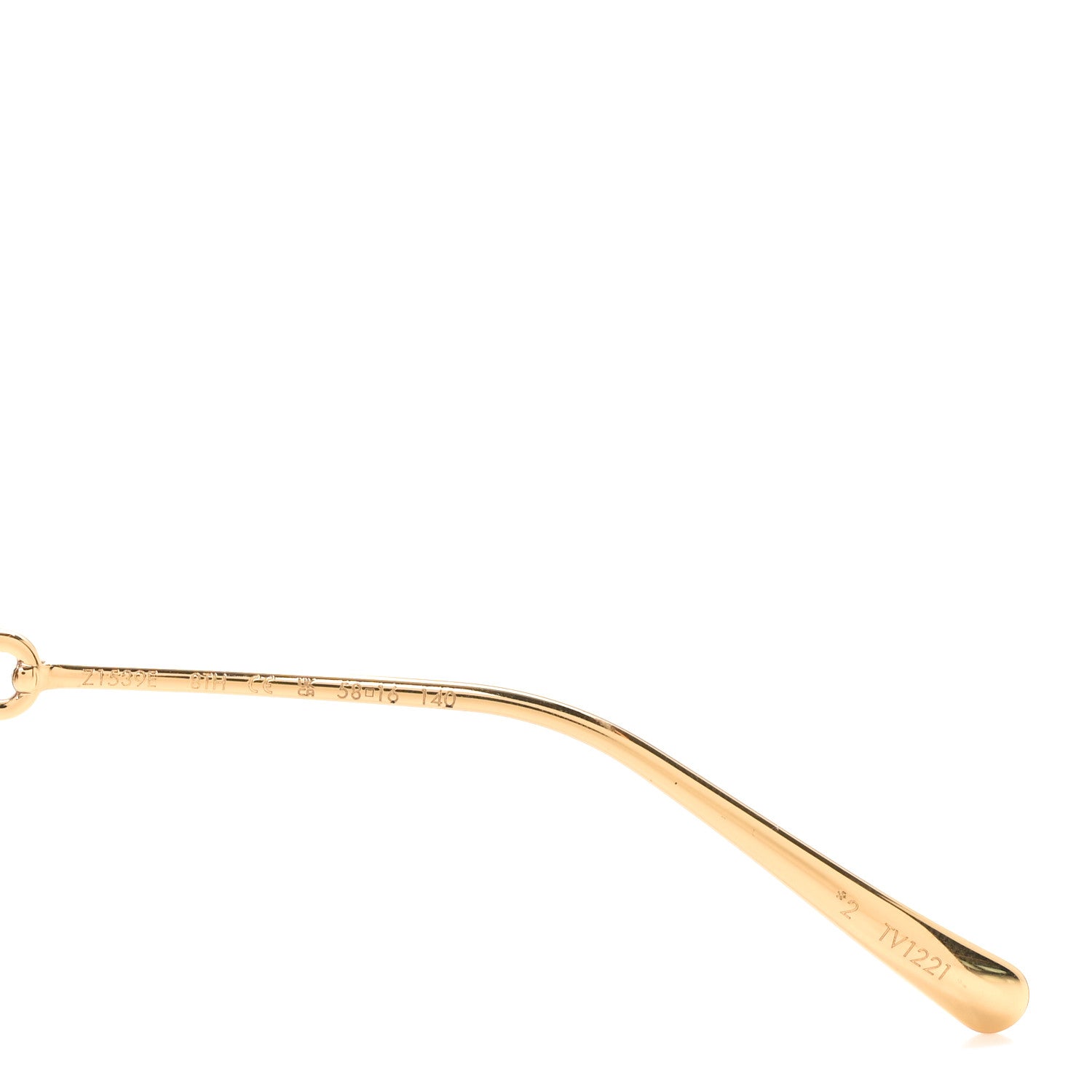 Louis Vuitton Metal My LV Chain Pilot Sunglasses Z1539E Gold 6 of 8