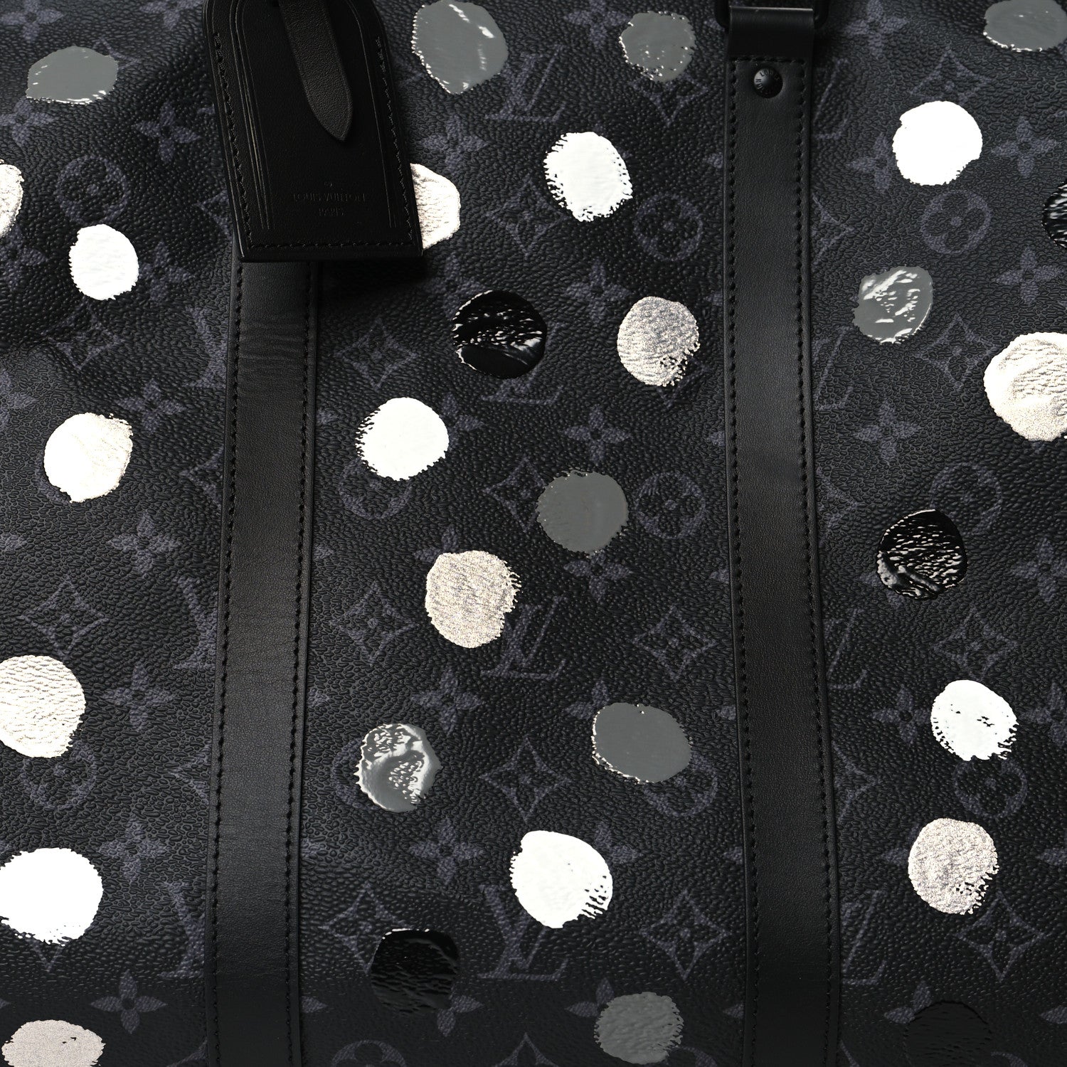 Louis Vuitton LV X YK Monogram Eclipse Keepall Bandouliere 55 Black Silver 6 of 8