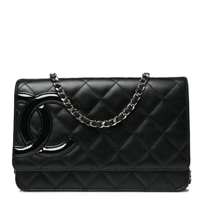 Chanel Calfskin Quilted Cambon Wallet on Chain WOC Black 1 of 11