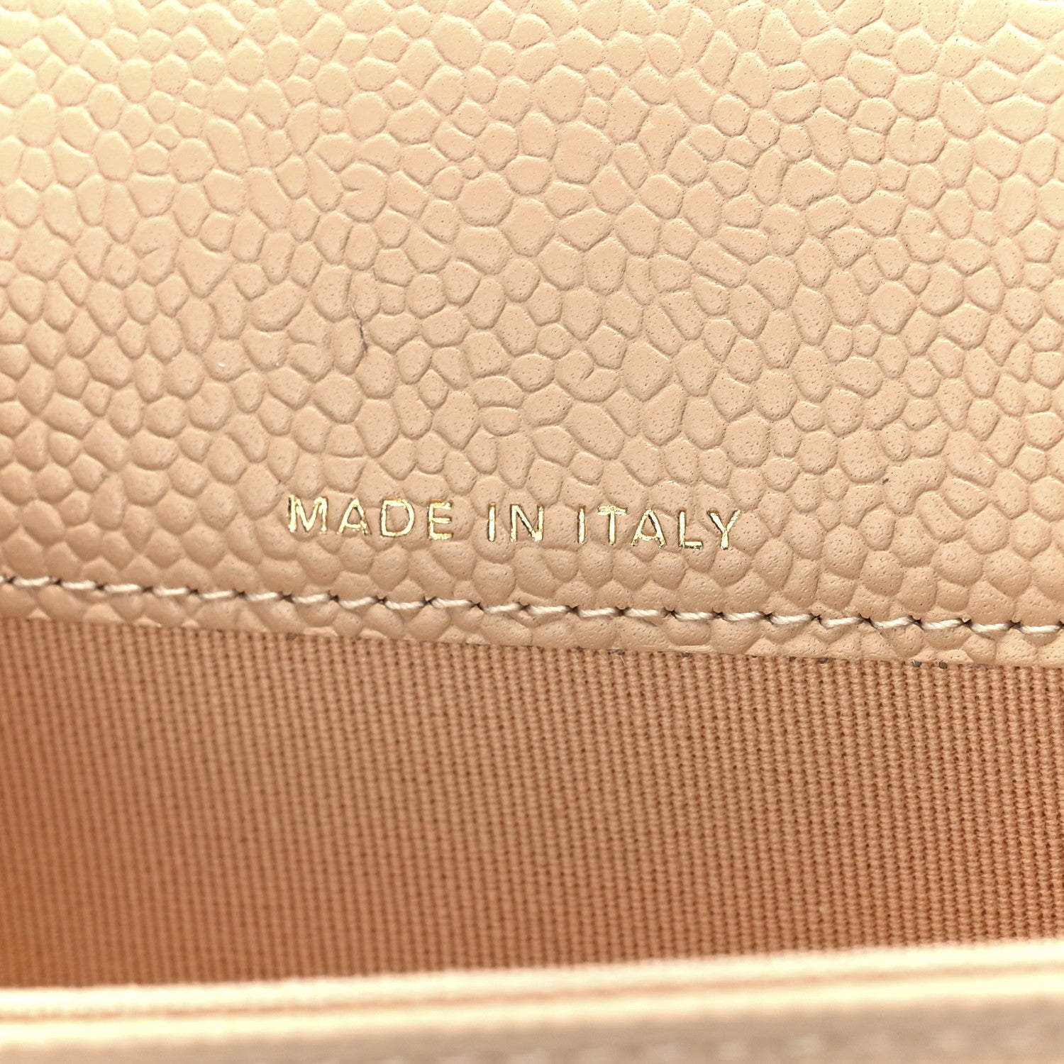 Chanel Caviar Quilted Flap Card Holder Wallet Light Beige 6 of 13