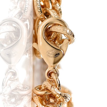Chanel Crystal CC Chain Link Bracelet Gold 4 of 5