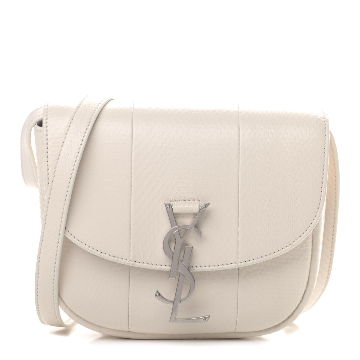 Snakeskin Small Kaia Satchel Off White