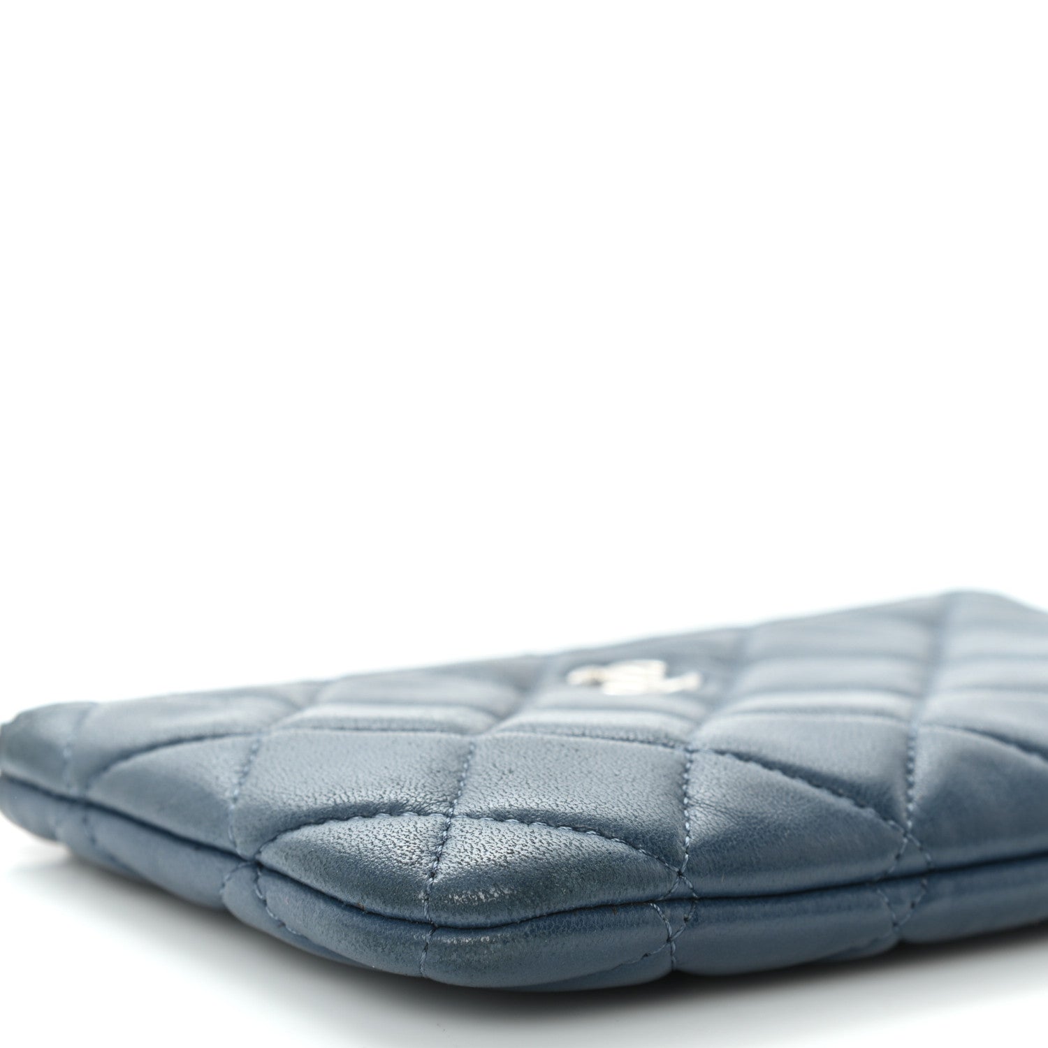 Chanel Lambskin Quilted Small Cosmetic Case Navy 9 of 10