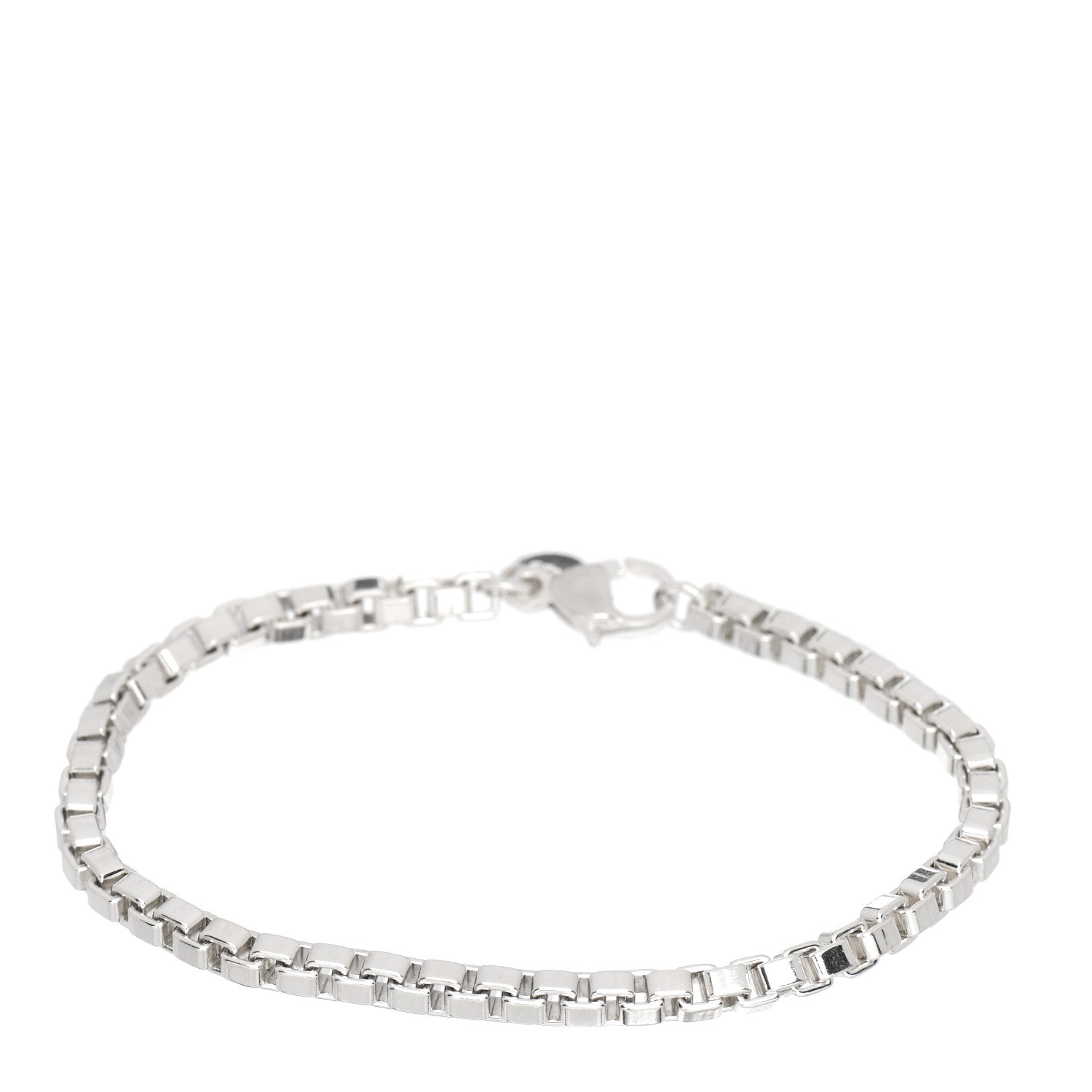 Tiffany Sterling Silver 4mm Venetian Link Bracelet 1 of 4