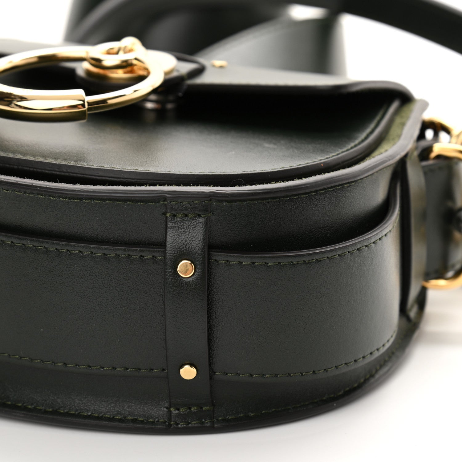 Chloe Calfskin Suede Small Tess Bag Night Forest 9 of 9