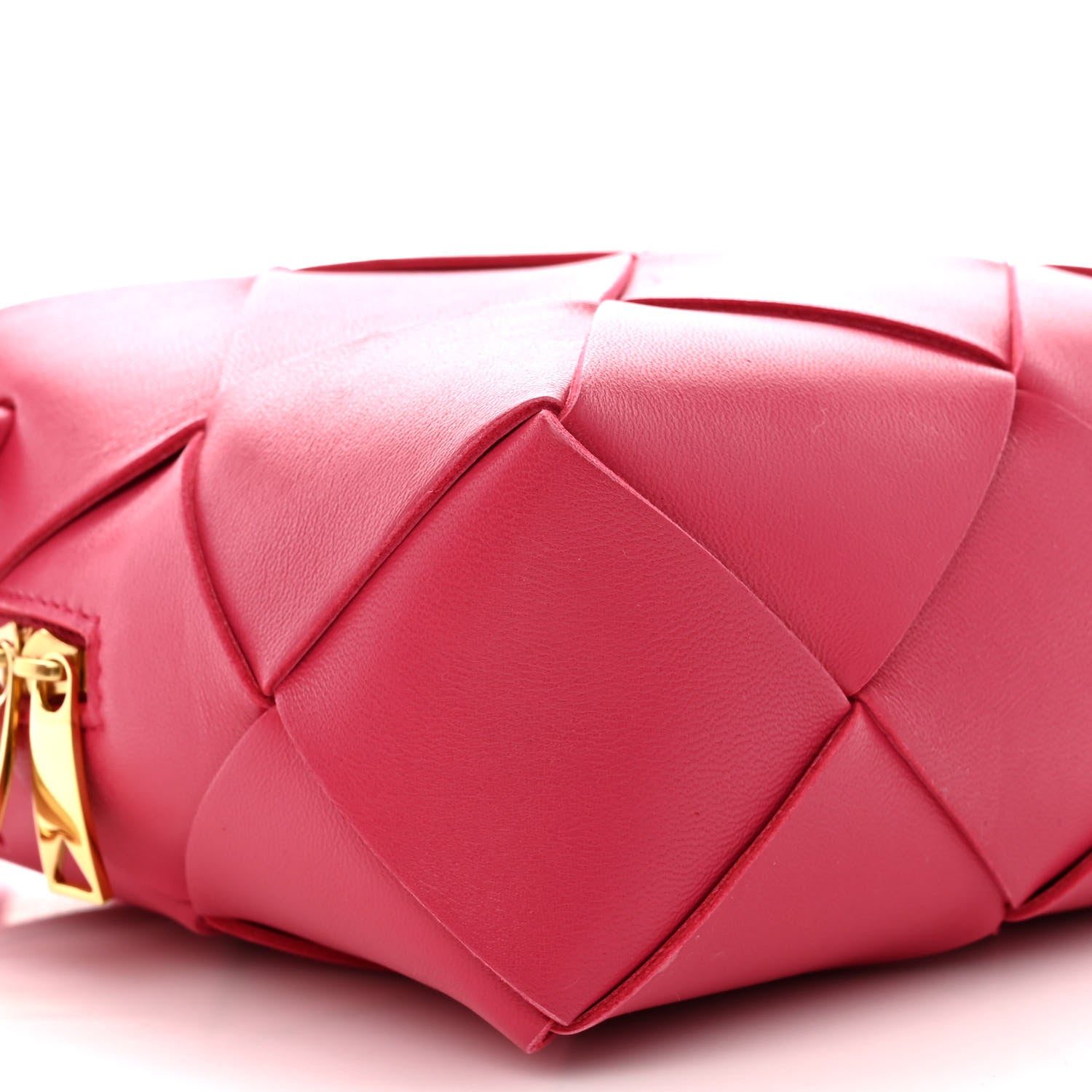 Bottega Veneta Lambskin Maxi Intrecciato Mini Cassette Camera Bag Cranberry 8 of 9