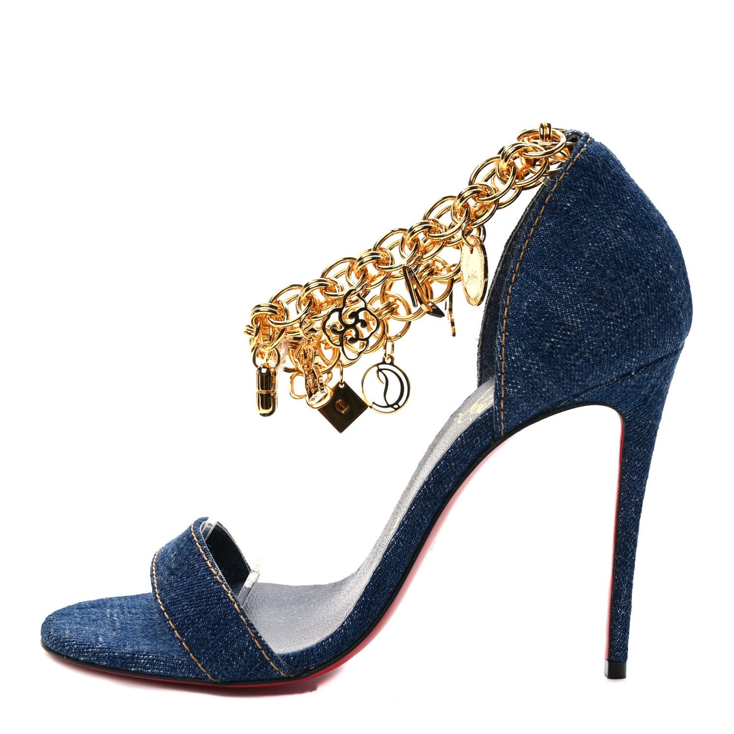Denim Gourmi 100 Sandals 37 Blue Gold