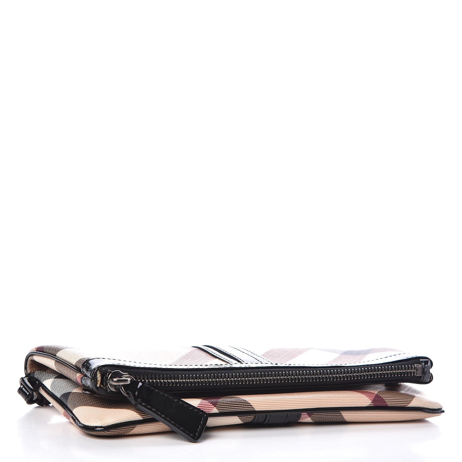 Burberry Nova Check Wristlet Pouch Black 4 of 9