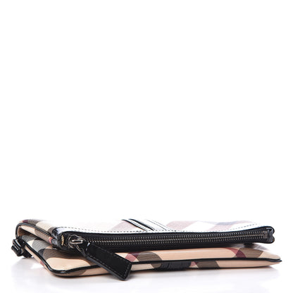 Burberry Nova Check Wristlet Pouch Black 4 of 9