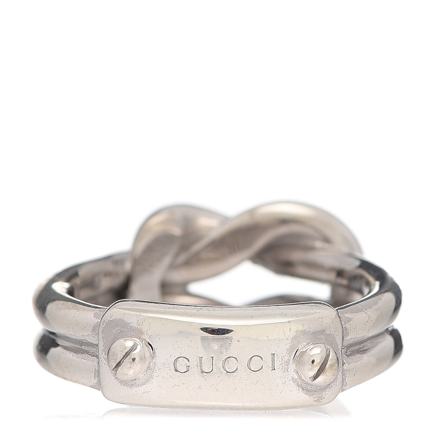 Gucci Sterling Silver Knot Ring 58 8.25 3 of 4