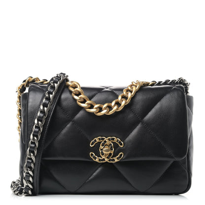 Chanel Lambskin Quilted Medium Chanel 19 Flap Black 1 of 10