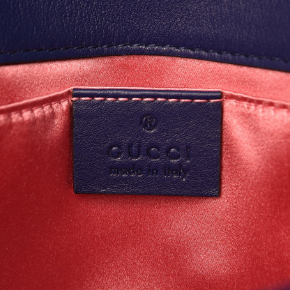 Gucci Velvet Matelasse Mini GG Marmont Shoulder Bag Cobalt Blue 6 of 7