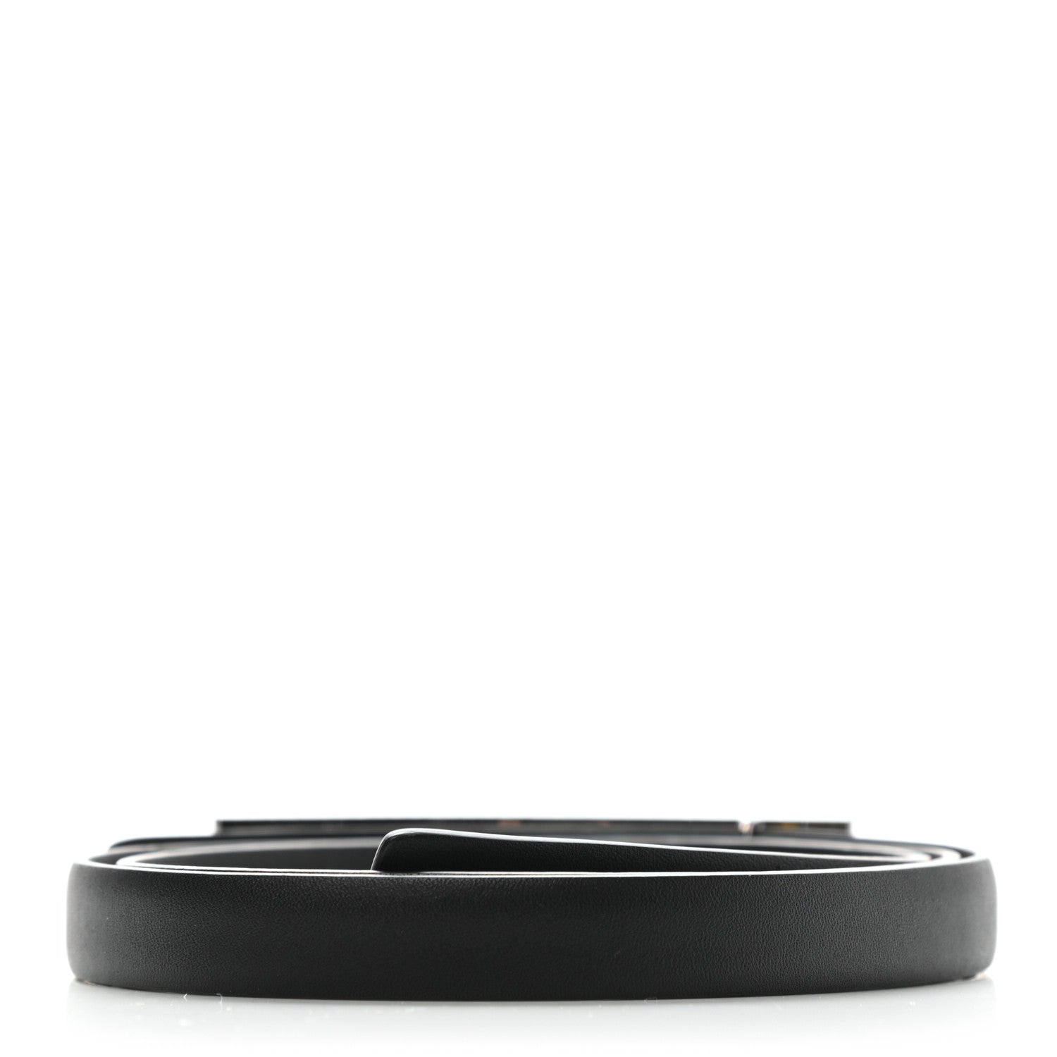 Chanel Calfskin Crystal Logo Belt 85 34 Black 2 of 9