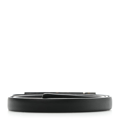 Chanel Calfskin Crystal Logo Belt 85 34 Black 2 of 9