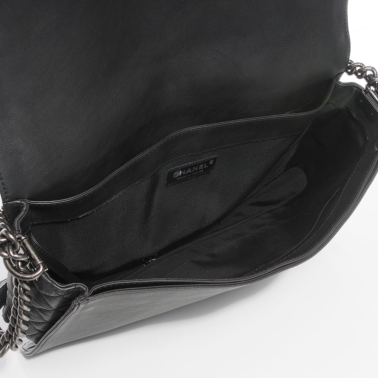 Chanel Calfskin Large Boy Reverso Flap Black 5 of 8