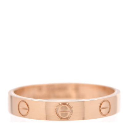 Cartier 18K Yellow Gold 3.5mm LOVE Band Ring 58 8.5 1 of 4
