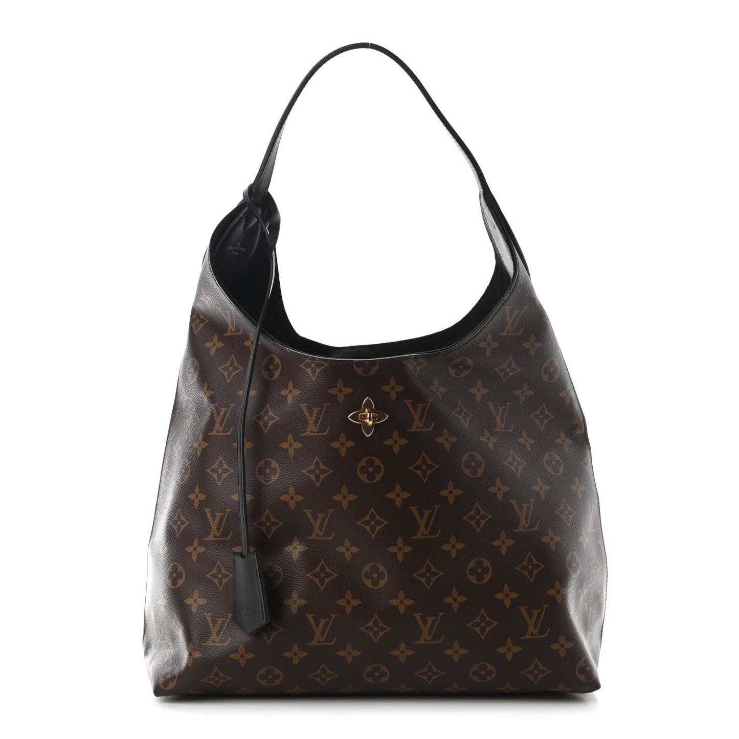 Monogram Flower Hobo Black