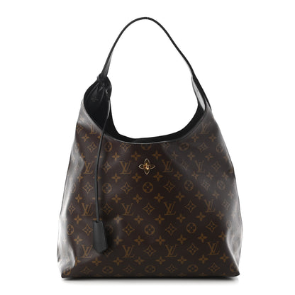 Louis Vuitton Monogram Flower Hobo Black 1 of 8