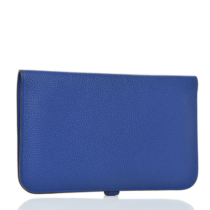 Hermes Togo Dogon Duo Wallet Bleu Electrique 3 of 9