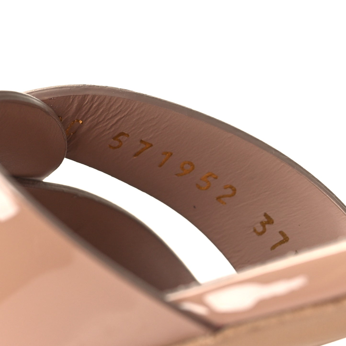 Patent Tribute 05 Slide Sandals 37.5 Nude
