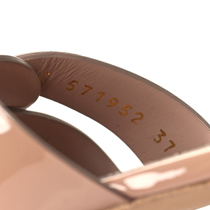 Saint Laurent Patent Tribute 05 Slide Sandals 37.5 Nude 6 of 9
