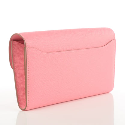Hermes Epsom Constance Long Wallet Rose Confetti 3 of 9