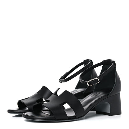 Hermes Calfskin Encens 50 Sandals 36.5 Black 3 of 11