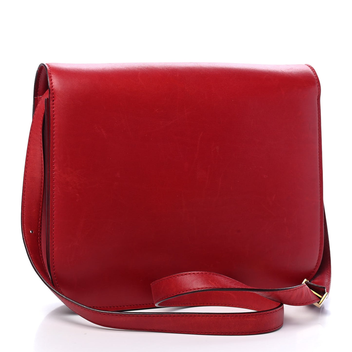 Box Calfskin Medium Classic Box Flap Bag Red