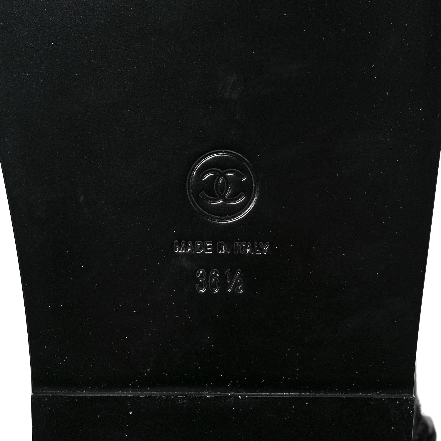 Chanel Grained Calfskin Velcro Dad Sandals 36.5 Black 6 of 9