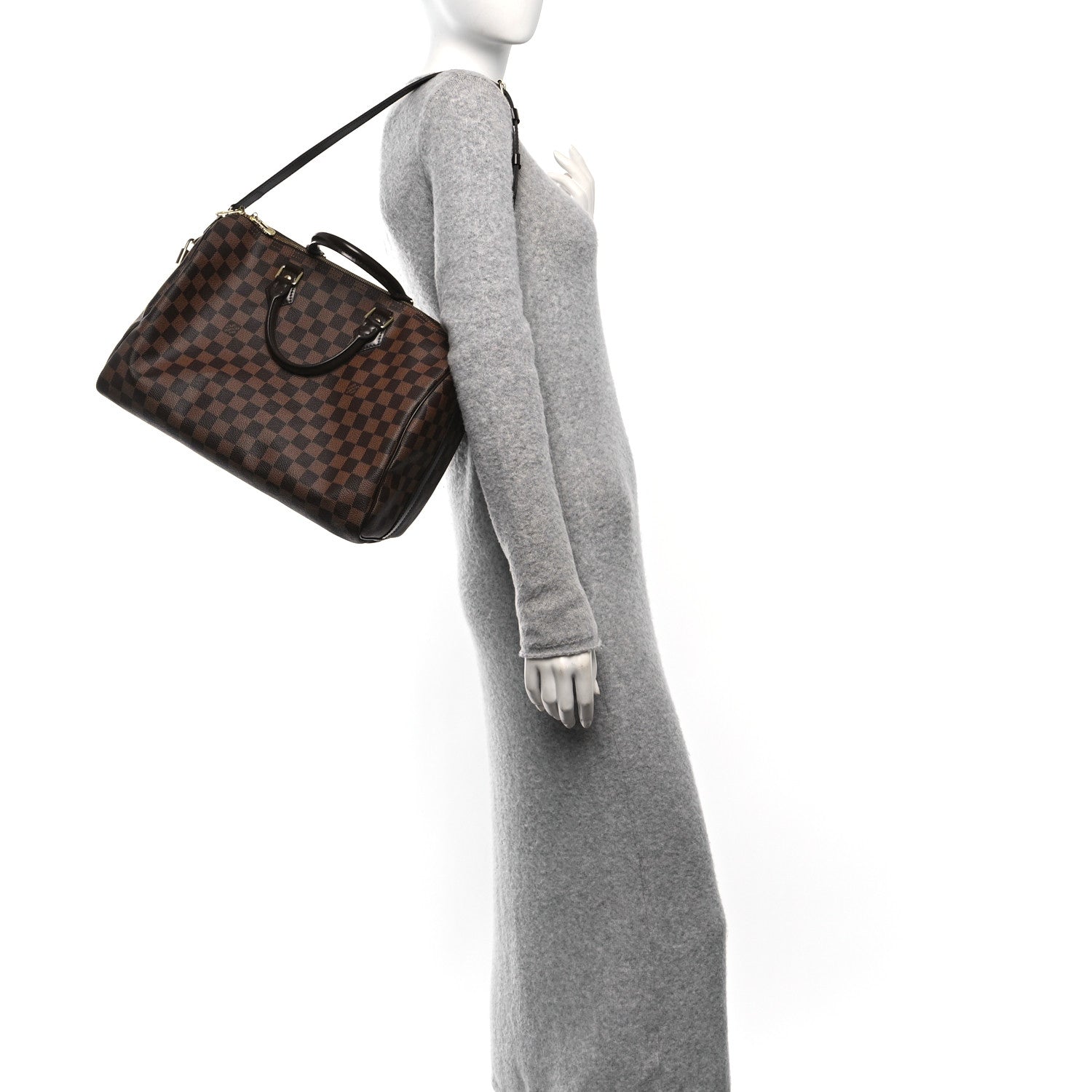 Louis Vuitton Damier Ebene Speedy Bandouliere 35 2 of 9