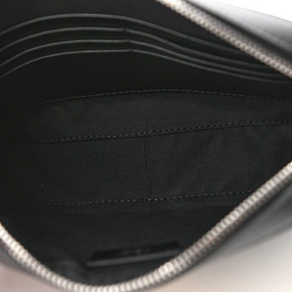 Fendi Glazed Fabric Vitello Liberty FF 1974 Diagonal Medium Camera Case Black Sunflower 6 of 11