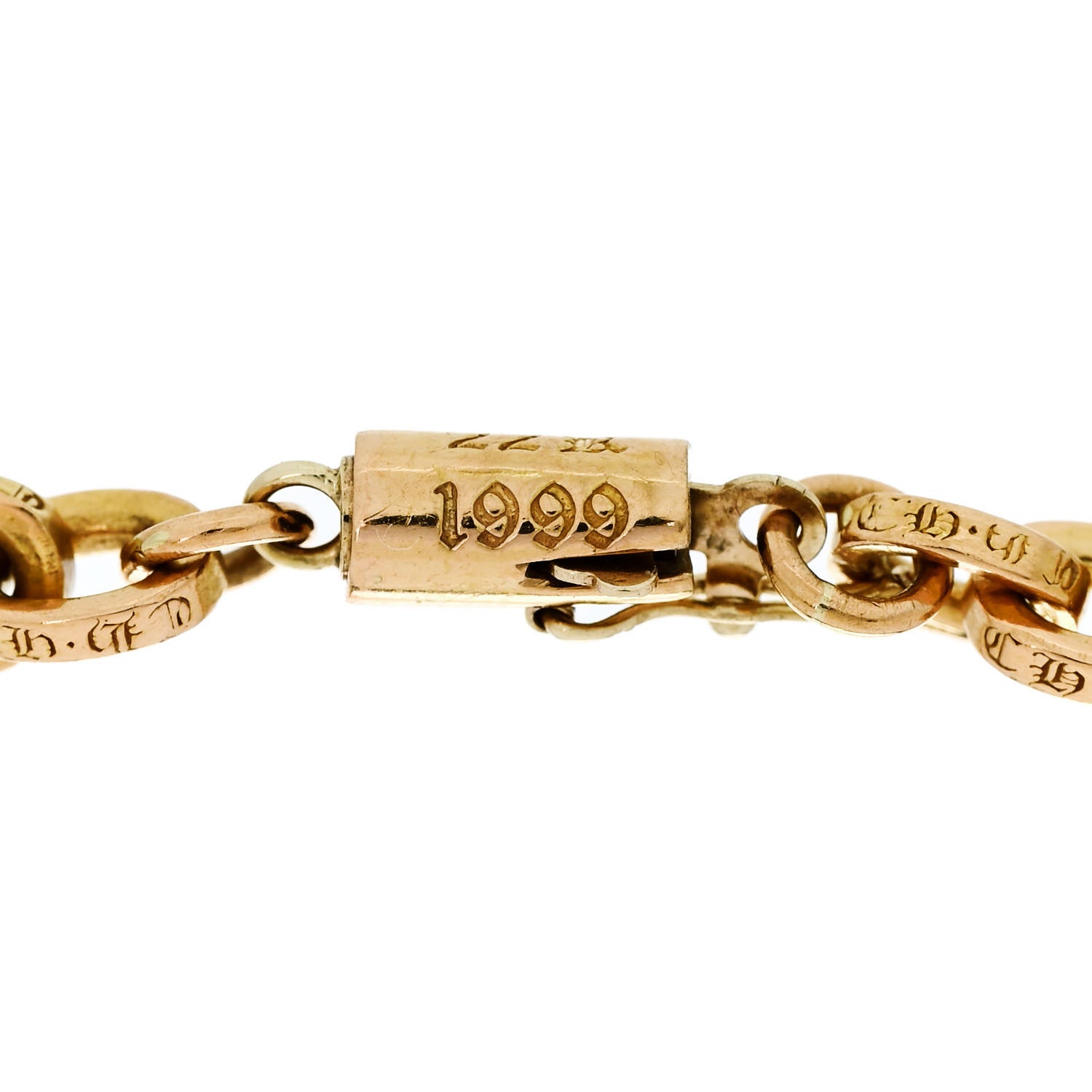 Chrome Hearts 22K Yellow Gold Paperclip Bracelet 4 of 4