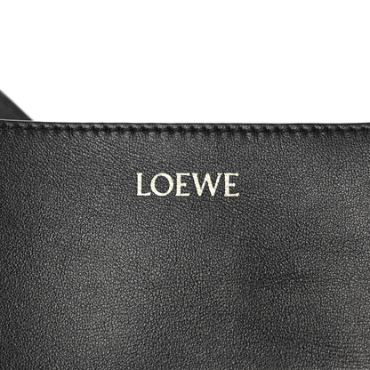 Loewe Shiny Calfskin Medium Puzzle Fold Tote Black 6 of 11