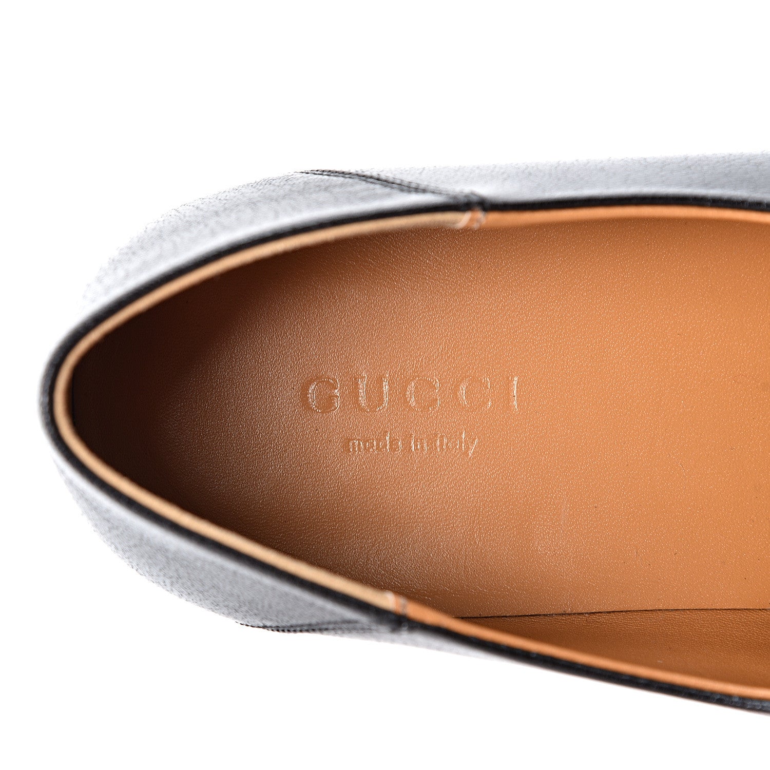Gucci Goatskin Womens Horsebit Mid-Heel Loafers 38 Black 7 of 9