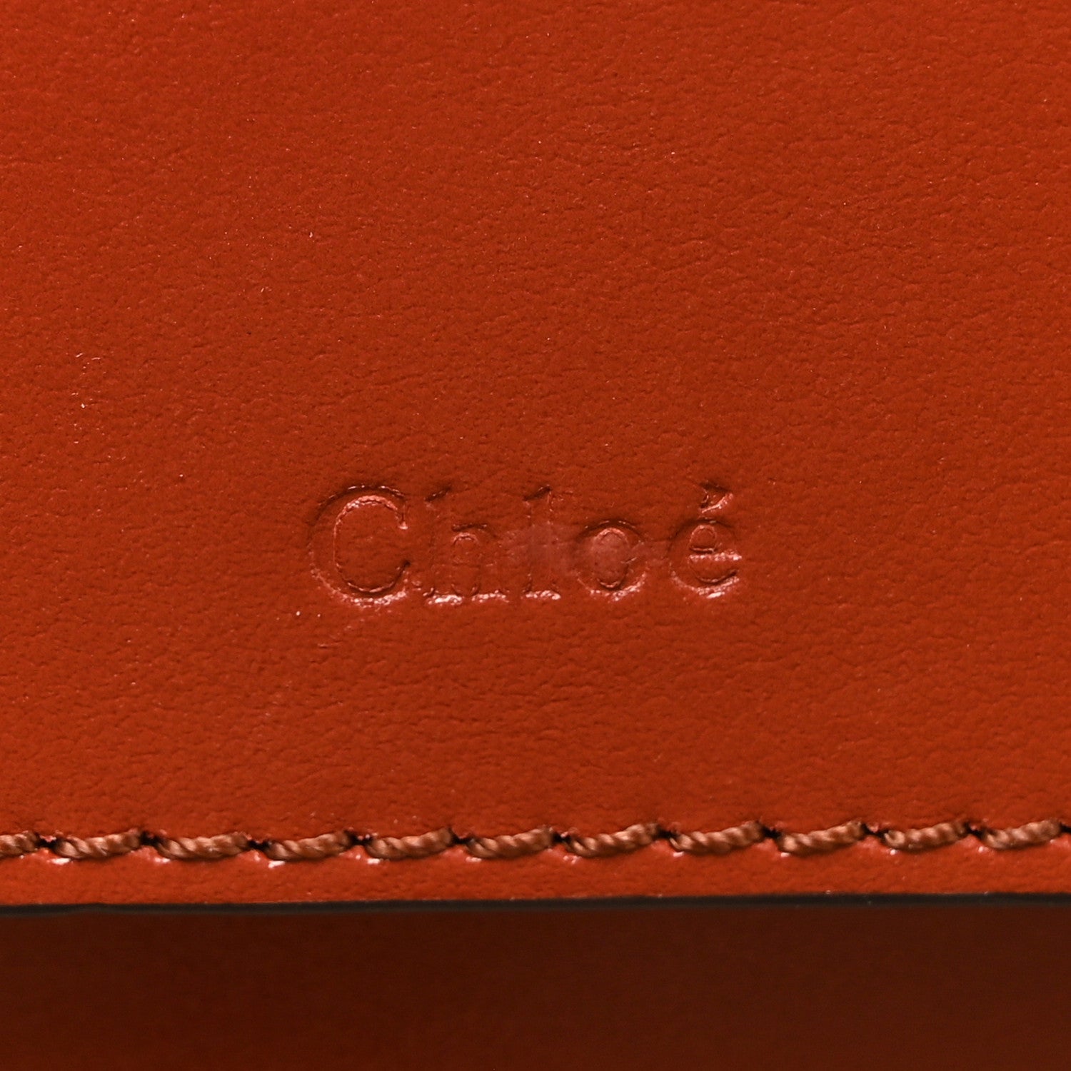 Chloe Shiny Calfskin Mini Vanity C Bag Sepia Brown 7 of 12