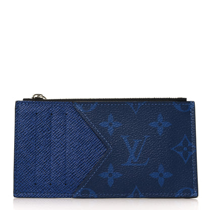 Louis Vuitton Taigarama Coin Card Holder Cobalt Blue 1 of 9