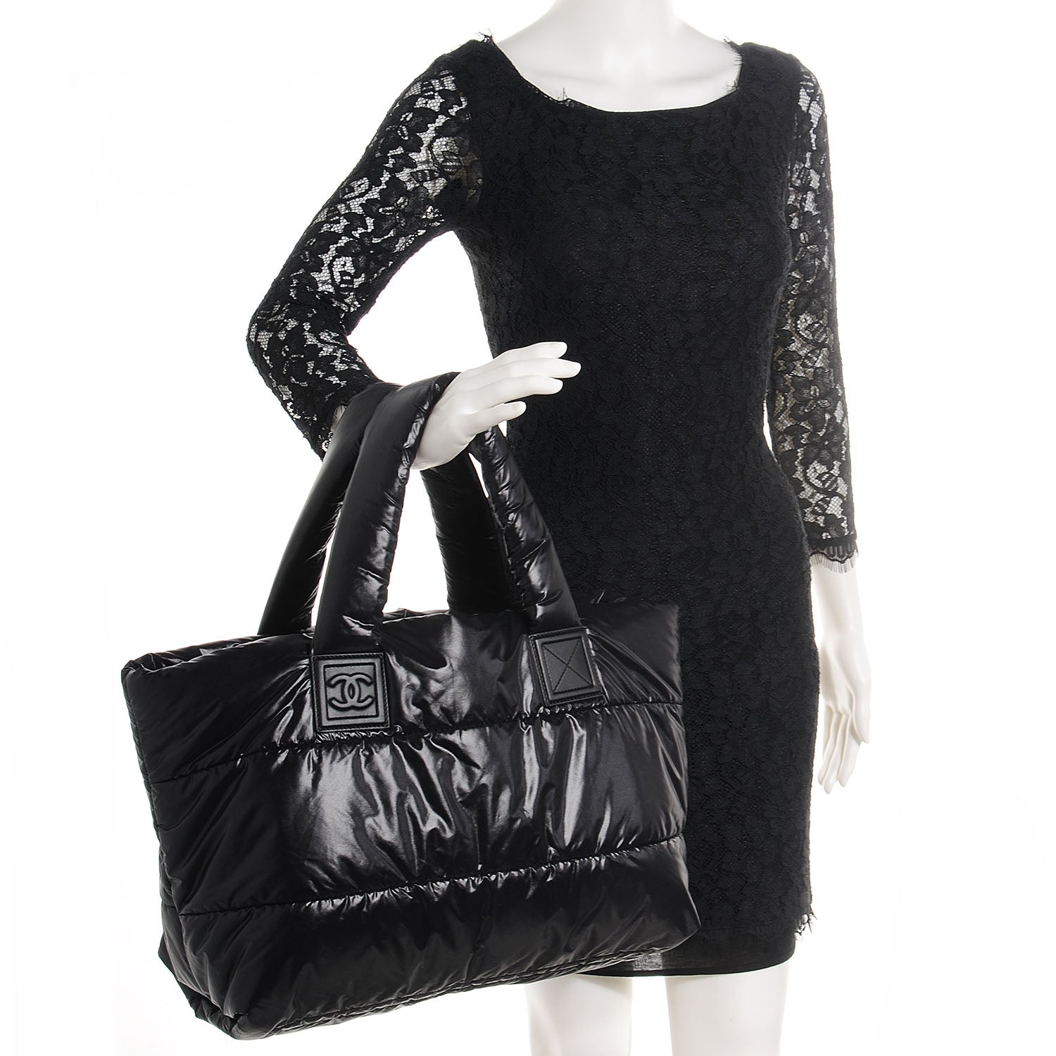 Chanel Nylon Coco Cocoon Medium Reversible Tote Red Black 2 of 8