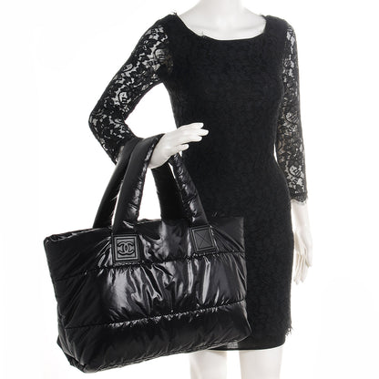 Chanel Nylon Coco Cocoon Medium Reversible Tote Red Black 2 of 8