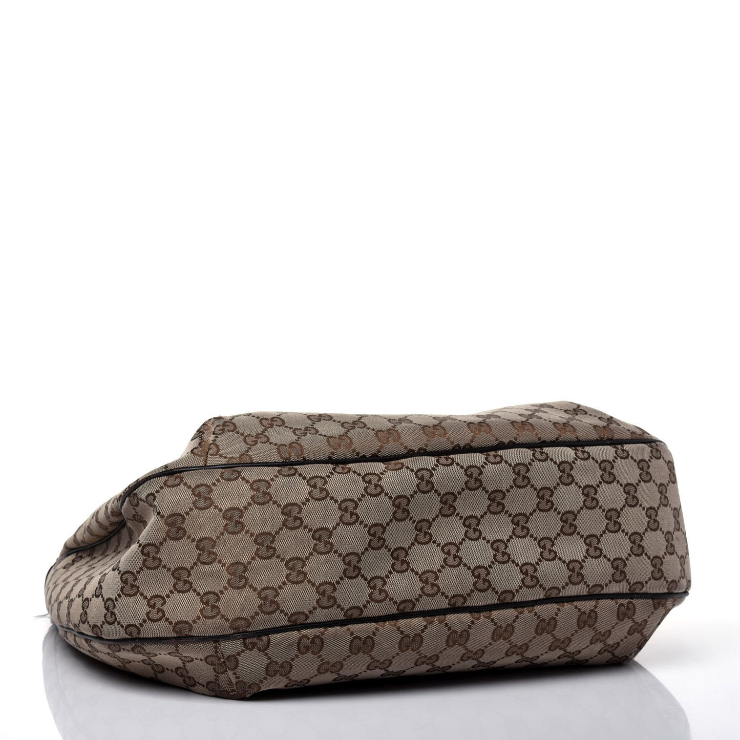 Monogram Large New Ladies Web Hobo Dark Brown