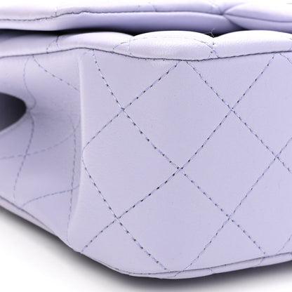 Chanel Lambskin Quilted Mini Top Handle Rectangular Flap Light Purple 8 of 10