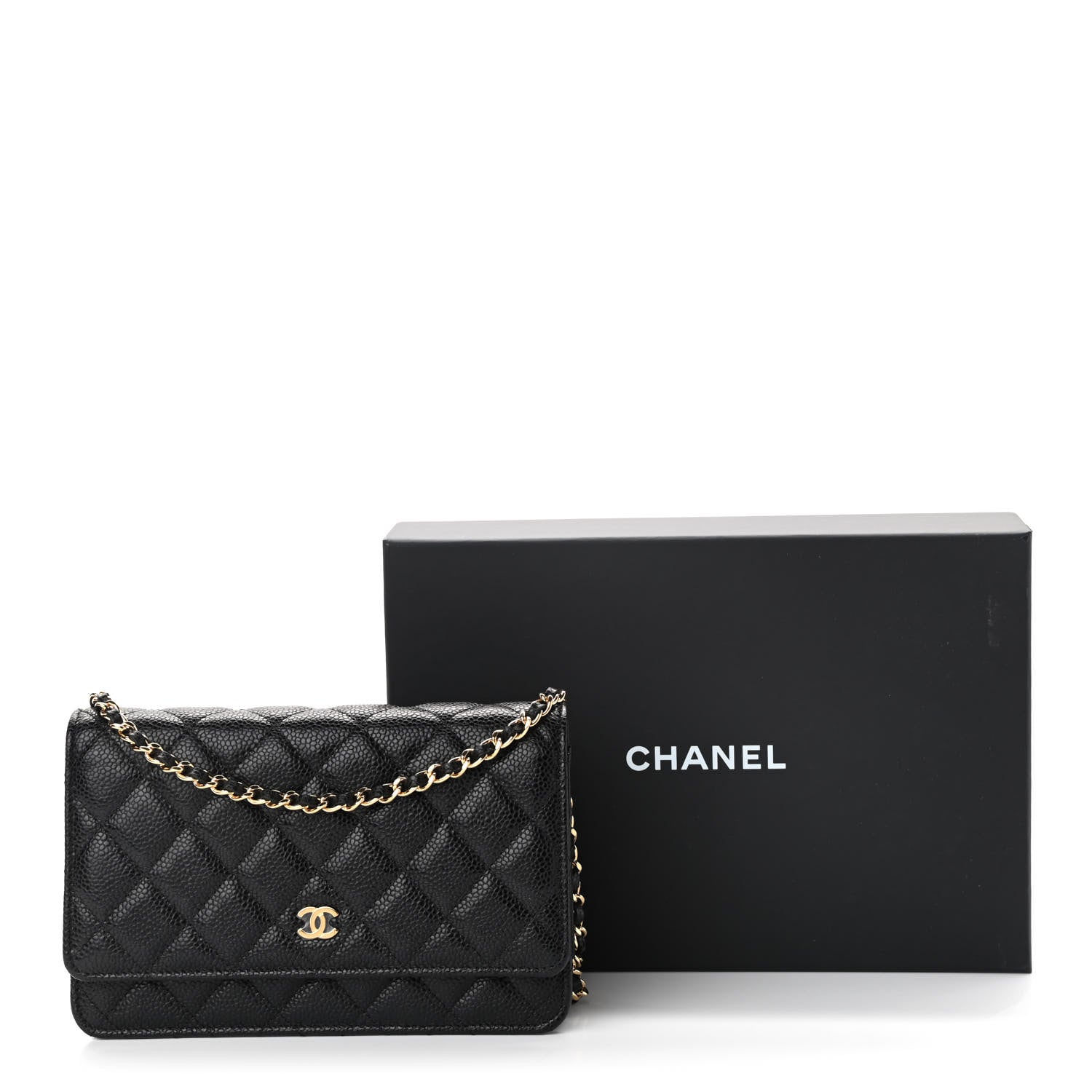 Chanel Caviar Quilted Wallet On Chain WOC Black 12 of 12