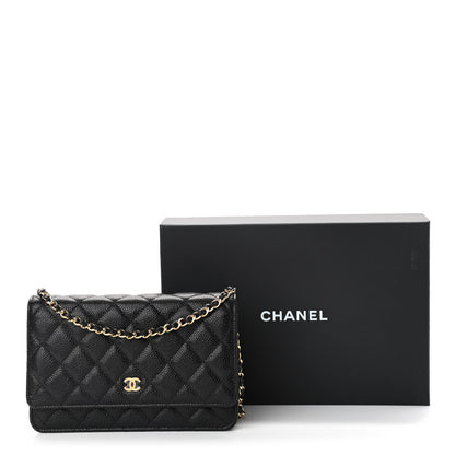 Chanel Caviar Quilted Wallet On Chain WOC Black 12 of 12
