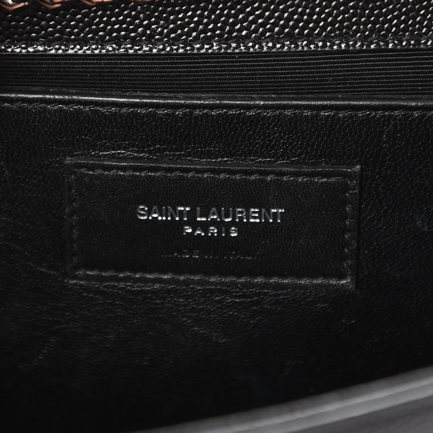 Saint Laurent Grain De Poudre Medium Classic Monogram Kate Satchel Black 7 of 10