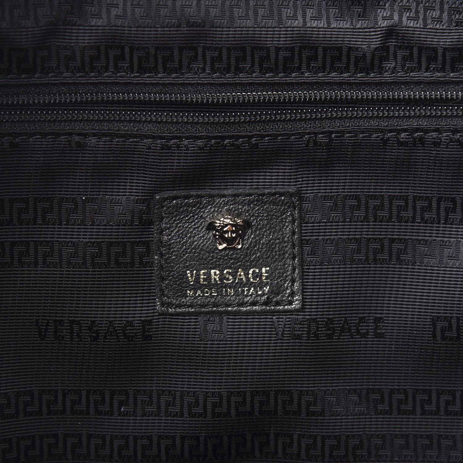 Versace Nylon Goatskin Studded Palazzo Medusa Backpack Black 5 of 8