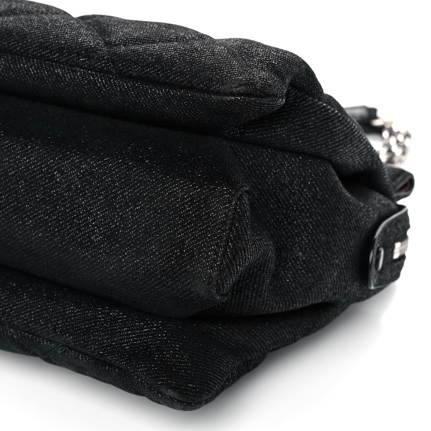 Canvas Melike Vara Bow Chain Tote Black